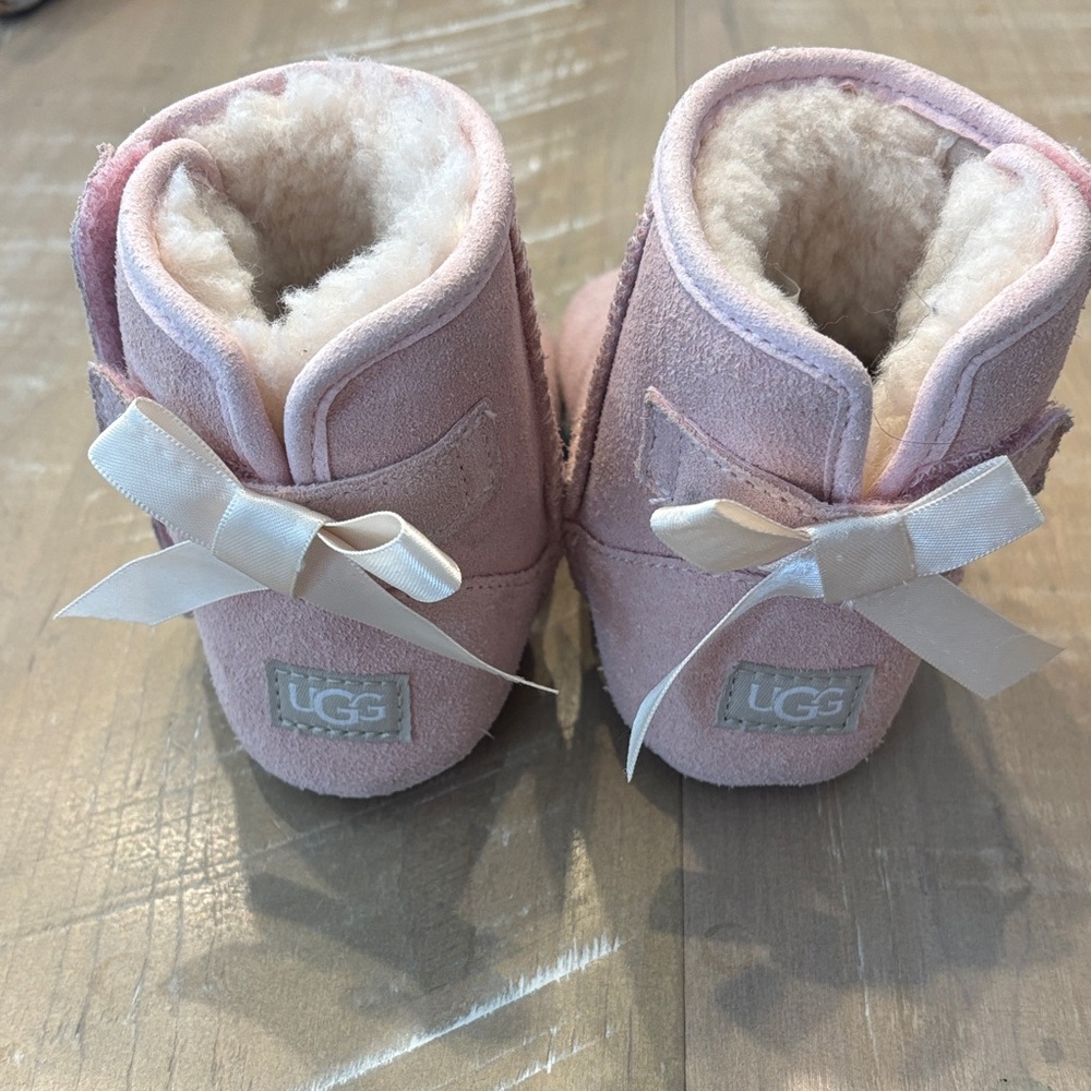 UGG Kids Light Pink Bow Boots